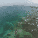 Drone shot over the Yucatan Peninsula