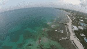 Drone shot over the Yucatan Peninsula