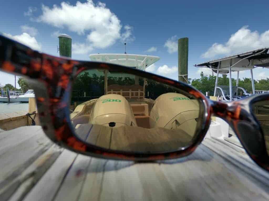 Through the glasses